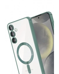 Newface Samsung Galaxy A15 4G Kross Magneticsafe Kapak - Koyu Yeşil