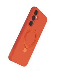 Newface Samsung Galaxy A15 4G Regal Magsafe Standlı Kapak - Turuncu