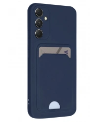 Newface Samsung Galaxy A16 5G Kılıf Kelvin Kartvizitli Silikon - Lacivert