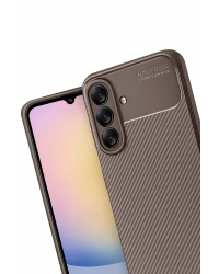 Newface Samsung Galaxy A17 5G Auto Focus Karbon Kapak - Kahverengi