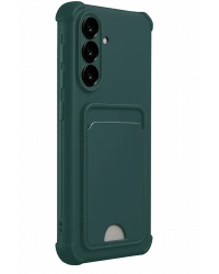 Newface Samsung Galaxy A17 5G Kelvin Kartvizitli Silikon - Koyu Yeşil