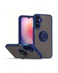 Newface Samsung Galaxy A17 5G Montreal Yüzüklü Silikon Kapak - Lacivert