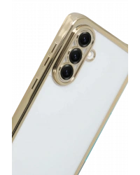 Newface Samsung Galaxy A17 5G Razer Lensli Silikon - Gold