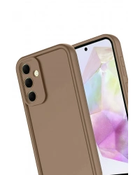 Newface Samsung Galaxy A17 5G Viera Silikon - Kahverengi