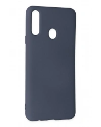 Newface Samsung Galaxy A20S Kılıf Nano içi Kadife Silikon - Gri