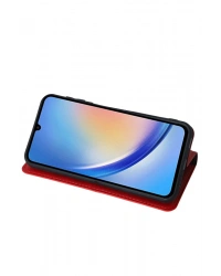 Newface Samsung Galaxy A24 4G Kılıf Trend S Plus Kapaklı Kılıf - Kırmızı