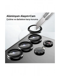 Newface Samsung Galaxy A24 4G Valdez Metal Kamera Lens - Gümüş