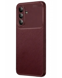 Newface Samsung Galaxy A26 Kılıf Auto Focus Karbon Kapak - Bordo