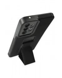 Newface Samsung Galaxy A33 5G Kılıf Mega Standlı Silikon - Siyah