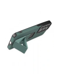 Newface Samsung Galaxy A33 5G Kılıf Mega Standlı Silikon - Yeşil