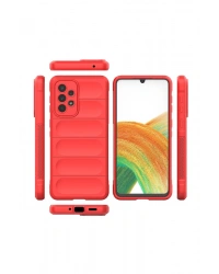 Newface Samsung Galaxy A33 5G Kılıf Optimum Silikon - Kırmızı