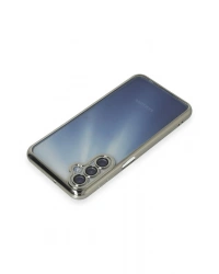 Newface Samsung Galaxy A35 5G Kılıf Razer Lensli Silikon - Gümüş