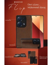 Newface Samsung Galaxy A36 Kılıf Flip Cover - Kırmızı