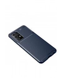 Newface Samsung Galaxy A52 Kılıf Auto Focus Karbon Kapak - Lacivert