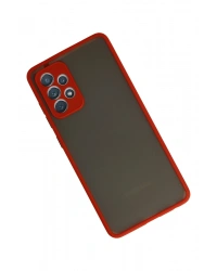 Newface Samsung Galaxy A52 Kılıf Montreal Silikon Kapak - Kırmızı