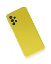 Newface Samsung Galaxy A52 Kılıf Nano içi Kadife Silikon - Sarı