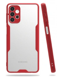 Newface Samsung Galaxy A52 Kılıf Platin Silikon - Kırmızı