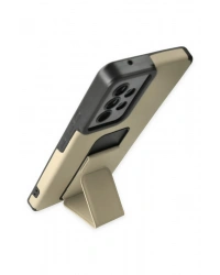 Newface Samsung Galaxy A53 5G Kılıf Mega Standlı Silikon - Gold