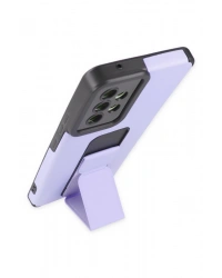 Newface Samsung Galaxy A53 5G Kılıf Mega Standlı Silikon - Lila