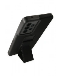 Newface Samsung Galaxy A53 5G Kılıf Mega Standlı Silikon - Siyah