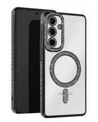 Newface Samsung Galaxy A55 5G Joke Simli Magneticsafe Kılıf - Siyah