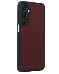 Newface Samsung Galaxy A55 5G Kılıf Aras Deri Kapak - Bordo