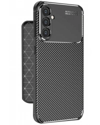 Newface Samsung Galaxy A56 Kılıf Auto Focus Karbon Kapak - Siyah