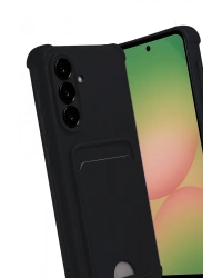 Newface Samsung Galaxy A56 Kılıf Kelvin Kartvizitli Silikon - Siyah