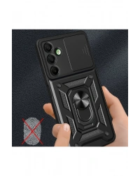 Newface Samsung Galaxy A56 Kılıf Pars Lens Yüzüklü Silikon - Lacivert