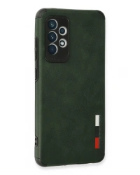 Newface Samsung Galaxy A72 Kılıf Loop Deri Silikon - Yeşil