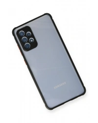 Newface Samsung Galaxy A72 Kılıf Miami Şeffaf Silikon - Siyah