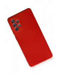 Newface Samsung Galaxy A72 Kılıf Nano içi Kadife Silikon - Kırmızı