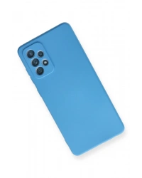 Newface Samsung Galaxy A72 Kılıf Nano içi Kadife Silikon - Mavi