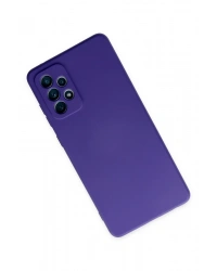 Newface Samsung Galaxy A72 Kılıf Nano içi Kadife Silikon - Mor