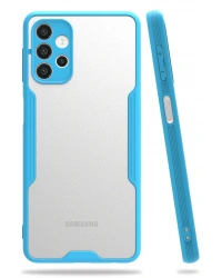 Newface Samsung Galaxy A72 Kılıf Platin Silikon - Mavi