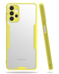 Newface Samsung Galaxy A72 Kılıf Platin Silikon - Sarı