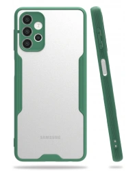 Newface Samsung Galaxy A72 Kılıf Platin Silikon - Yeşil