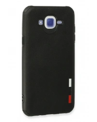 Newface Samsung Galaxy J7 Kılıf Loop Deri Silikon - Siyah