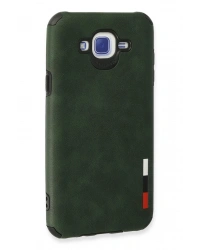 Newface Samsung Galaxy J7 Kılıf Loop Deri Silikon - Yeşil