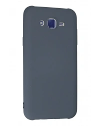 Newface Samsung Galaxy J7 Kılıf Nano içi Kadife Silikon - Gri