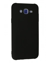 Newface Samsung Galaxy J7 Kılıf Nano içi Kadife Silikon - Siyah