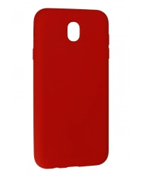 Newface Samsung Galaxy J7 Pro / J730 Kılıf Nano içi Kadife Silikon - Kırmızı