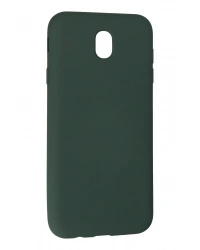 Newface Samsung Galaxy J7 Pro / J730 Kılıf Nano içi Kadife Silikon - Koyu Yeşil