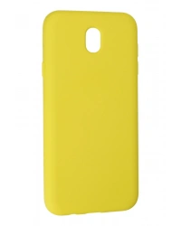 Newface Samsung Galaxy J7 Pro / J730 Kılıf Nano içi Kadife Silikon - Sarı