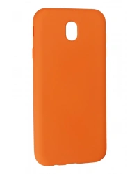 Newface Samsung Galaxy J7 Pro / J730 Kılıf Nano içi Kadife Silikon - Turuncu