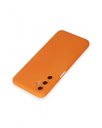 Newface Samsung Galaxy M14 5G Kılıf Nano içi Kadife Silikon - Turuncu