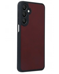 Newface Samsung Galaxy M15 Kılıf Aras Deri Kapak - Bordo