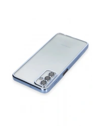 Newface Samsung Galaxy M23 Kılıf Razer Lensli Silikon - Açık Mavi