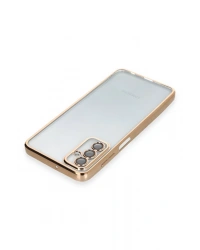 Newface Samsung Galaxy M23 Kılıf Razer Lensli Silikon - Gold