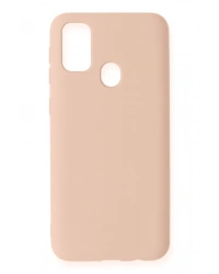 Newface Samsung Galaxy M31 Kılıf Nano içi Kadife Silikon - Pudra